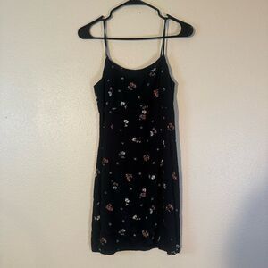 VTG 90’s Y2K Jacob Floral Black Dress size 3